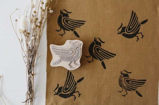 Bird stamp for bird print woodland pattern ecofriendly wedding decor boho clay stamp soap stamp