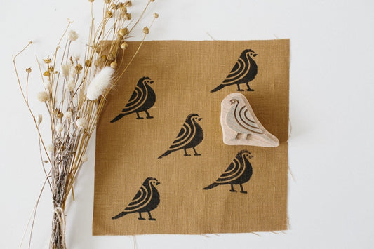 Bird stamp for ceramic, soap stamp, textile stamp, pottery stamp, bird art, bird pattern, Indian stamp