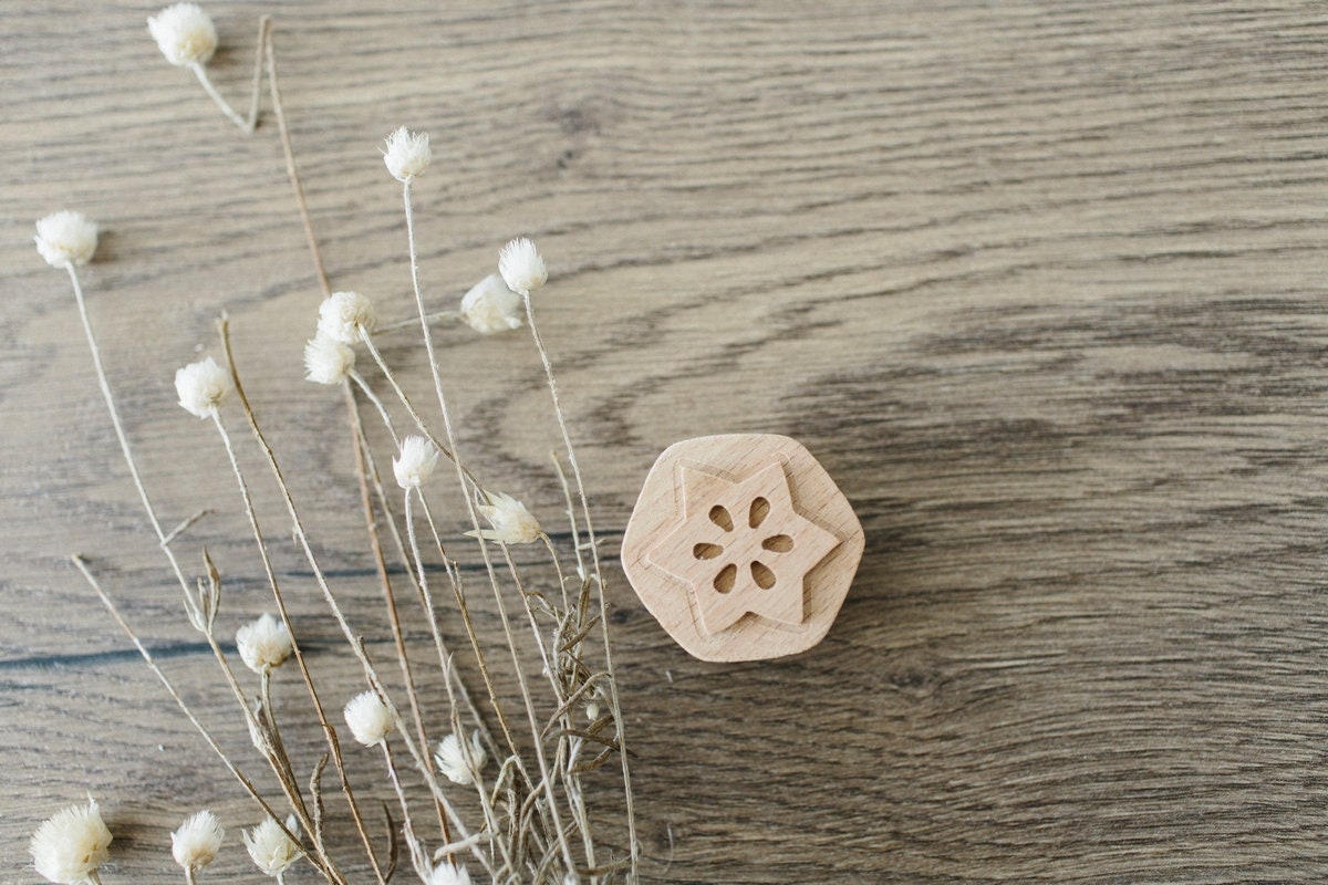 Soap stamp, Christmas stamp, Clay stamps, polymer clay tools, swedish christmas, star anise stamp, hygge christmas