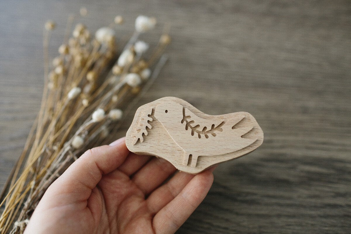 Fabric stamp, Bird stamp, soap stamp, clay stamp, bird print, pottery tools, pottery stamp